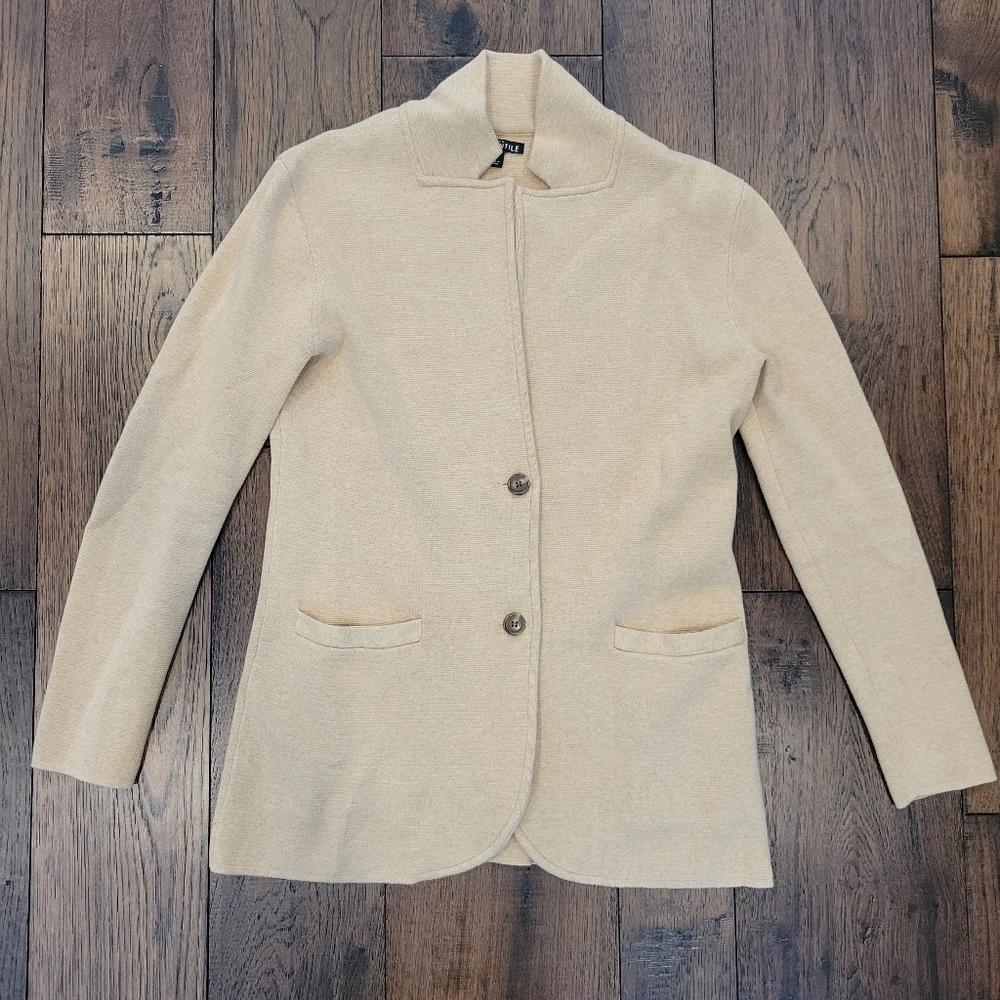 J Crew tan cardigan sweater